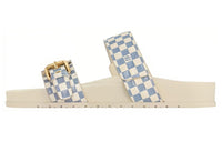 LOUIS VUITTON Bom Dia Rubber Sole Slip-Resistant Slide Slippers Women's White Blue
