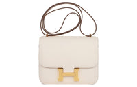 HERMES Constance Mysore Goat Skin Shoulder Bag Crossbody Bag Mini Women's Cream White