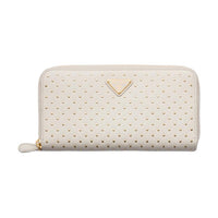 PRADA Leather Wallet Women's White