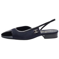CHANEL 24K Casual Single Shoes Women's Marine Blue