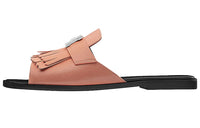 HERMES Auteuil Rubber Sole Odor-Resistant Slide Slippers Women's Pink