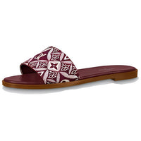 LOUIS VUITTON Lock It Slip-Resistant Slide Slippers Women's Red White