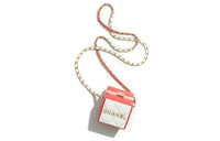 CHANEL Lambskin One Shoulder Crossbody Clutch Regular Women's Pink/White