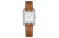 HERMES Cape Cod Collection Wrist Watch Quartz Movement Calfskin Strap White Dial Women's W056456WW00