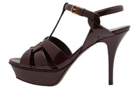 SAINT LAURENT Tribute 75 Patent Platform Sandals
