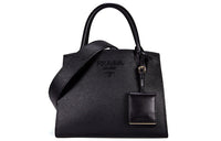 PRADA Leather Shopping Bag One Shoulder Handbag Regular Women's Black