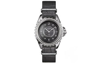 CHANEL J12 Collection Wrist Watch Quartz Movement Crocodile Leather Strap Gray Dial Men's