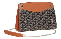 GOYARD Rouette Canvas With Leather Tote Chain Bag Shoulder Bag Small Size Women's Brown