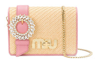 MIU MIU Leather Crossbody Bag Shoulder Bag Women's Pink