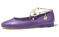 CHANEL Casual Single Shoes 2cm Women's Purple