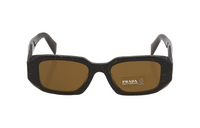 PRADA Plastic Rectangular Sunglasses Women's Black