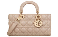 DIOR Lady D JOY Sheepskin Shoulder Bag, Crossbody Bag, Handbag Medium Size Women's Beige