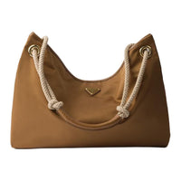 PRADA Re Nylon Recycled Polyamide Shoulder Bag Large Size Women's Brandy
