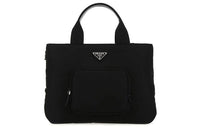 PRADA Leather Tote Bag Shopping Bag Handbag Women's Black