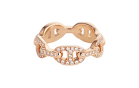 HERMES Karat Gold Rings Women's Rose Gold