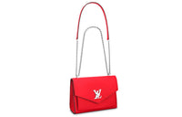 LOUIS VUITTON MYLOCKME Calfskin Shoulder Bag, Crossbody Bag Women's Ruby/Hazelnut