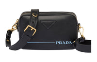 PRADA Calfskin Shoulder Bag Crossbody Bag Fanny Pack Women's Black