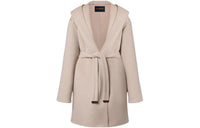 LOUIS VUITTON Zipper Sleeve Hooded Wrap Coat