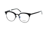 SAINT LAURENT Alloy Plastic Irregular Shape Eyeglass Frames Unisex Black