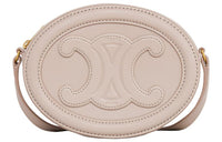 CELINE Cuir Triomphe Smooth Calf Leather Mooncake Bag Wallet Shoulder Bag Crossbody Bag Regular Women's Light Pink