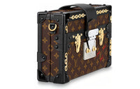 LOUIS VUITTON PETITE MALLE Coated Canvas Box Bag Shoulder Bag Unisex Brown