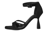 HERMES Gemma Strap Sandals 9.5cm Women's Black