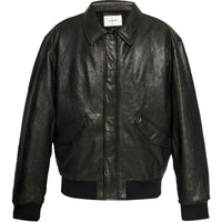 SAINT LAURENT Leather Bomber Jacket