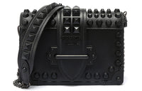 PRADA Cow Leather Crossbody Bag Women's Black
