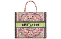 DIOR BookTote Embroidery Tote Bag, Shopping Bag, Handbag Women's Multicolor