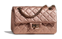 CHANEL 2.55 Calfskin Shoulder Bag Crossbody Bag Mini Women's Red Copper