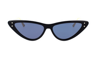 DIOR Acetate Metal Irregular Shape Sunglasses Unisex Gold