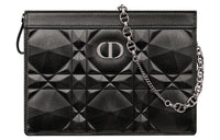 DIOR Cow Leather Shoulder Bag, Crossbody Bag, Clutch Women's Black