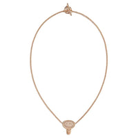 HERMES Diamond Rose Gold Pink Gold Necklaces Women's Gold
