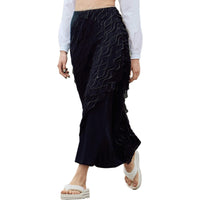 CHANEL Casual Long Skirts Women's Black