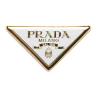 PRADA Metal Scarf Buckle Women's White