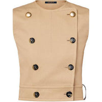 LOUIS VUITTON Double-Breasted Gabardine Top