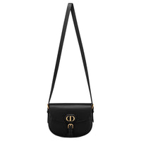 DIOR Bobby Grained Calfskin Crossbody Bag Shoulder Bag Medium Size Women's Black