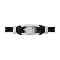 SAINT LAURENT Leather Bracelets Unisex Black