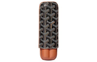 GOYARD Churchill Canvas With Calfskin Cigar Box Accessories Unisex Brown