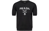 PRADA Superfine Wool Short Sleeve Crewneck Sweater