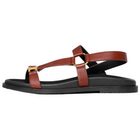 CELINE Triomphe Strap Sandals Women's Brown