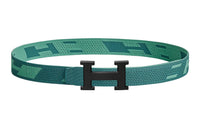 HERMES Belt Men's Blue/Green Width: 3.2cm