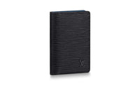 LOUIS VUITTON Pocket Organizer Epi/Damier Graphite Patchwork Black/Blue/Yellow