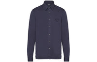 PRADA Triangle Logo Long Sleeved Buttoned Shirt