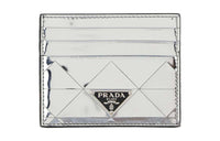 PRADA Cow Leather Wallet Regular Women's Silver