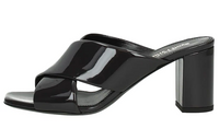 SAINT LAURENT Rubber Sole Quiet Slide Slippers Women's Black