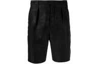 SAINT LAURENT High Waist Jacquard Shorts