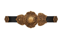 SAINT LAURENT Crackled-leather Byzantine Belt