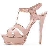 SAINT LAURENT Tribute Strap Sandals Women's Pink
