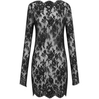 SAINT LAURENT Lace Long Sleeved Dress